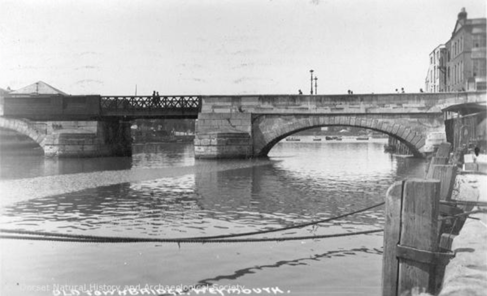 old Weymouth town bridge built 1821 © Dorset county museum courtesy channel coast Observatory)