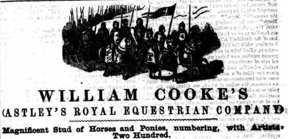 William Cooke's equestrian 1859
