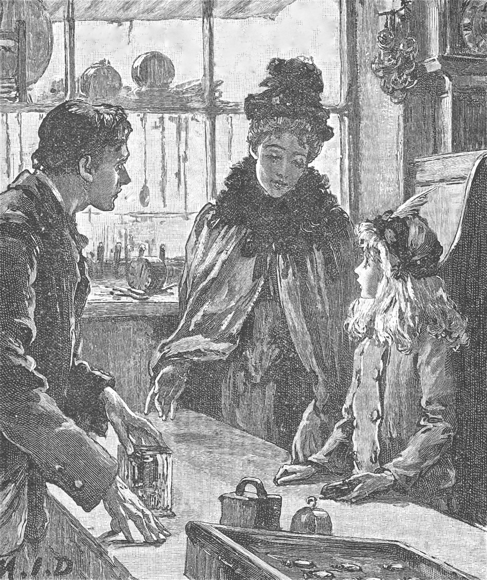 woman girl clock q 1892