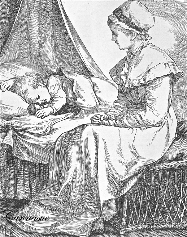 woman child sleeping